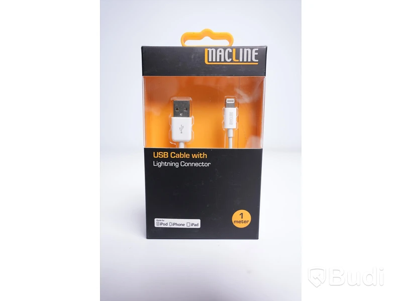 USB-kabel 3 st. - MACLINE, Lightning connector 1 m. Ny, Obruten förpackning.