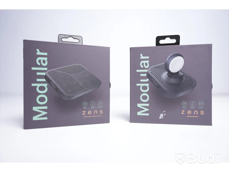 Trådlös modulladdare, 2 delar. - Zens,  USB hub-extension & Single wireless charger extension. Ny.