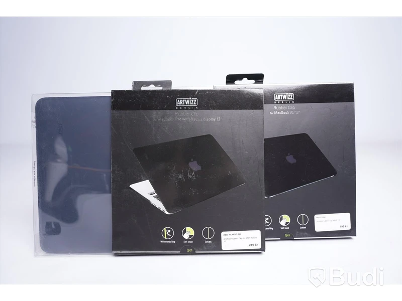 Skydd Macbook 2 st - ARTWIZZ, Rubber clip for MacBook Air 13 & Rubber clip for MacBook Pro with Retina display 13. Ny.