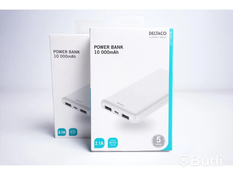 Power bank - 2 st. DELTACO power bank 10 000mAh. Ny, Obruten förpackning.