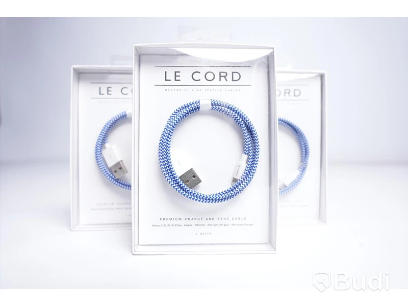 Laddsladd 3st - LE CORD, Premium charge and sync cable. Ny, Obruten förpackning.