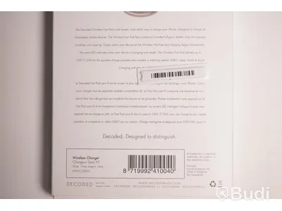 Trådlös laddare, Decoded Wireless Charger. Ny, Obruten förpackning.