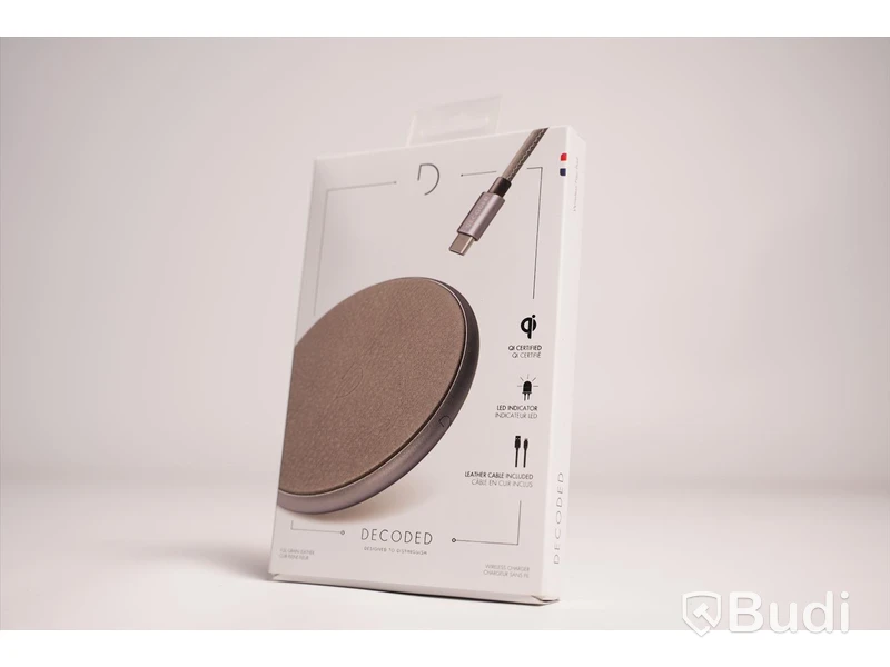 Trådlös laddare, Decoded Wireless Charger. Ny, Obruten förpackning.