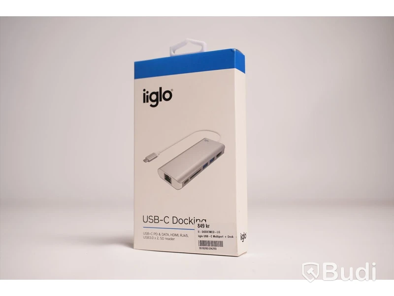 Multiadapter USB-C, iiglo USB-C Docking. Ny, Obruten förpackning.
