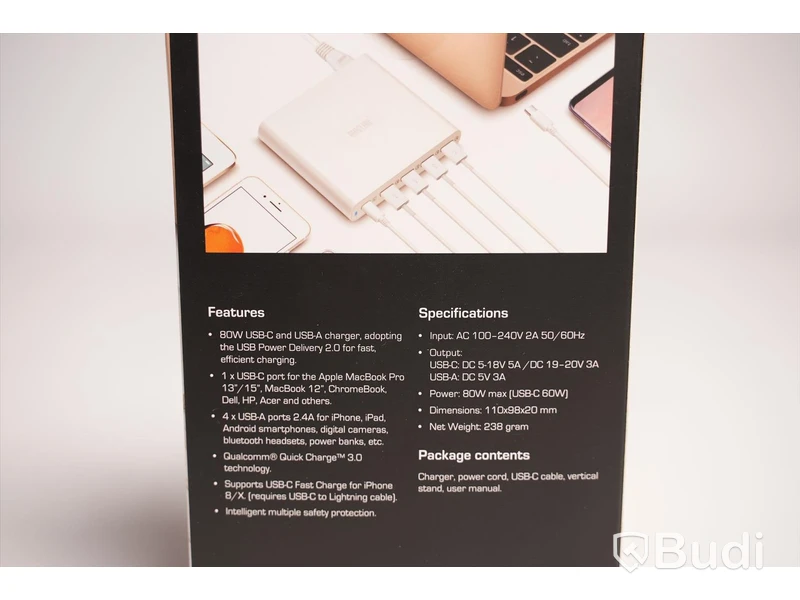 Multiadapter USB-C, Macline Multicharger. Ny, Obruten förpackning.