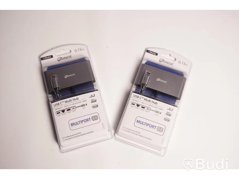 Multiadapter 2st USB-C, Sinox USB C Multi Hub. Ny, Obruten förpackning.