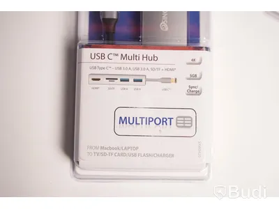 Multiadapter 2st USB-C, Sinox USB C Multi Hub. Ny, Obruten förpackning.