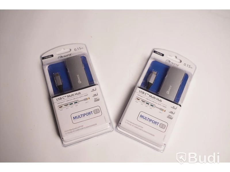 Multiadapter 2st USB-C, Sinox USB C Multi Hub. Ny, Obruten förpackning.
