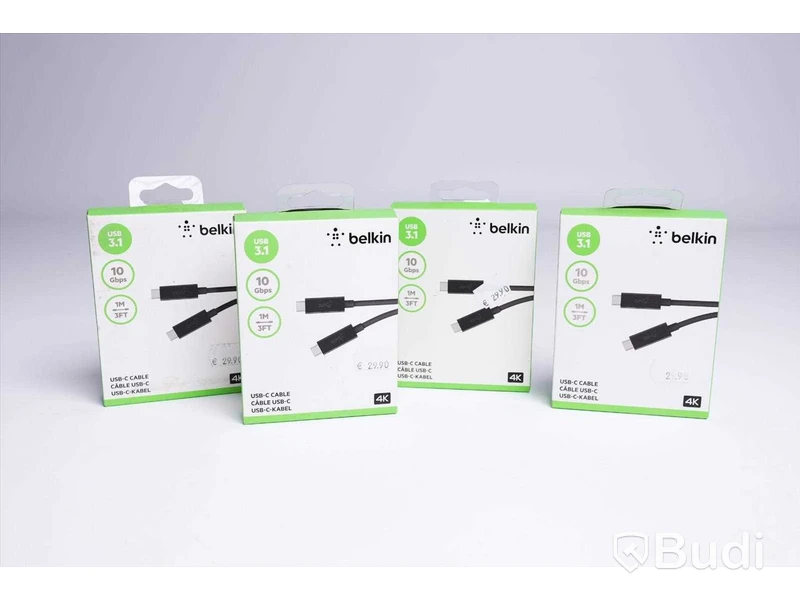 Kabel USB-C - 4 st, à 1 m, Belkin. Ny, Obruten förpackning.