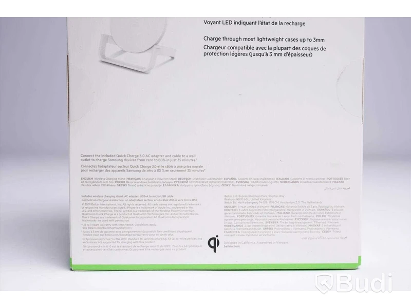 Trådlös laddningsstation - 2 st. 10 W, vit, Belkin. Ny, Obruten förpackning.