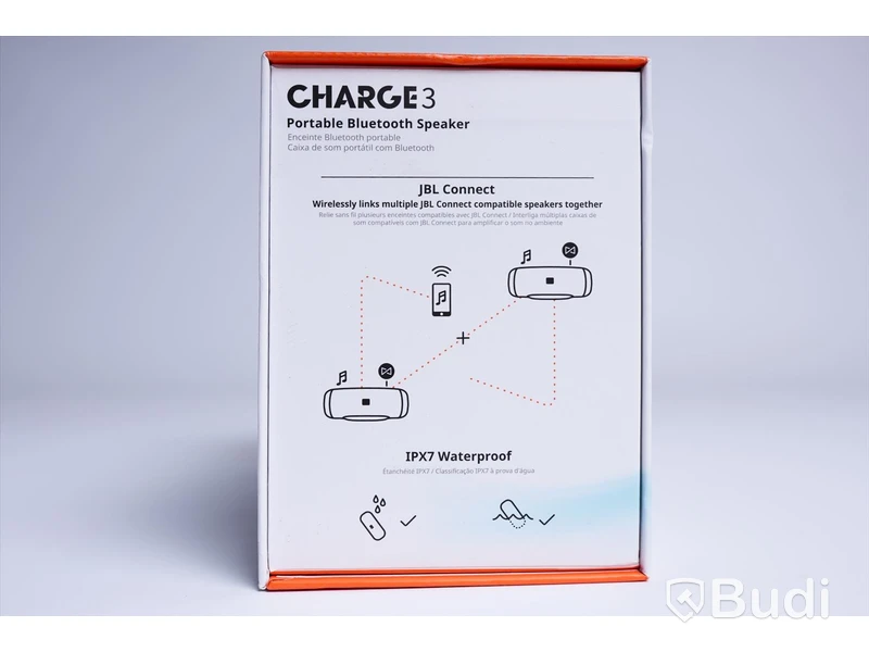 Vattentät bärbar Bluetooth-högtalare. JBL CHARGE 3