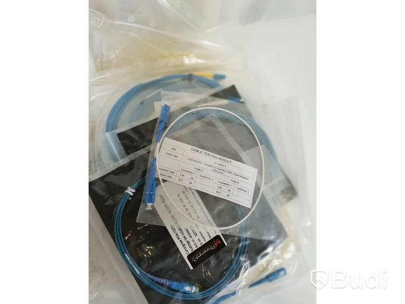 Parti med anslutningskablar fiber