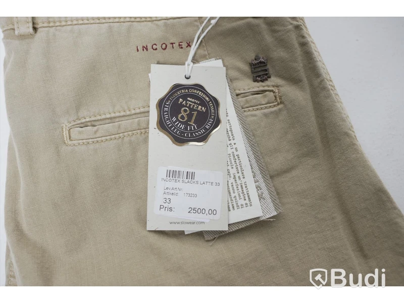 Byxor - Incotex Slacks Latte Wide Fit (W33). Nypris 2500kr
