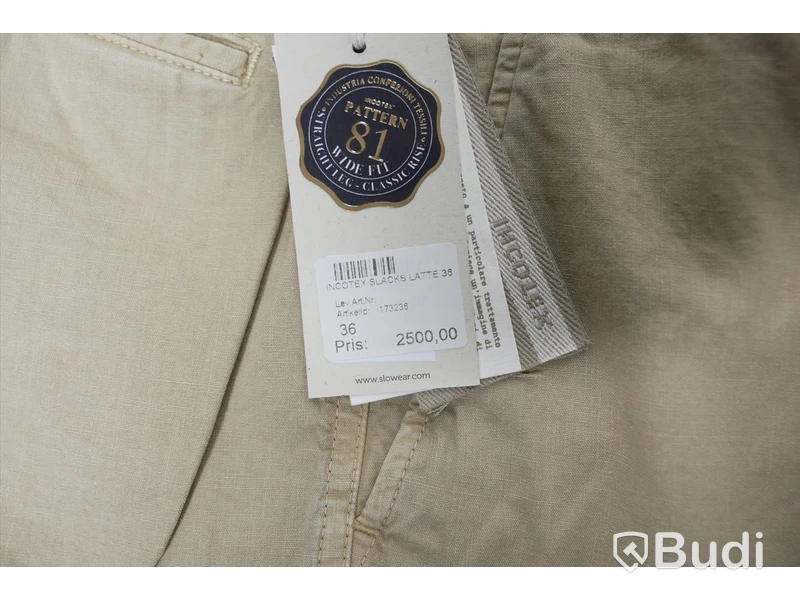 Byxor - Incotex Slacks Latte Wide Fit (W36). Nypris 2500kr