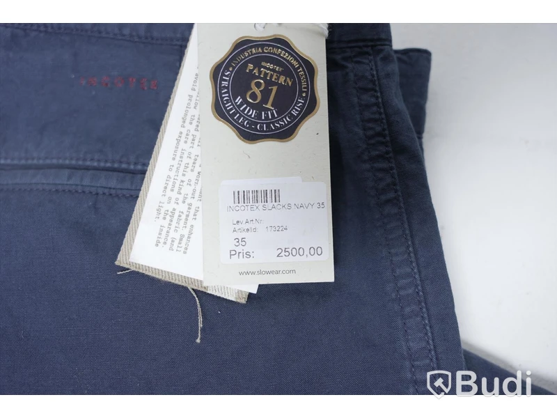 Byxor - Incotex Slacks Navy Slim Fit (W35). Nypris 2500kr