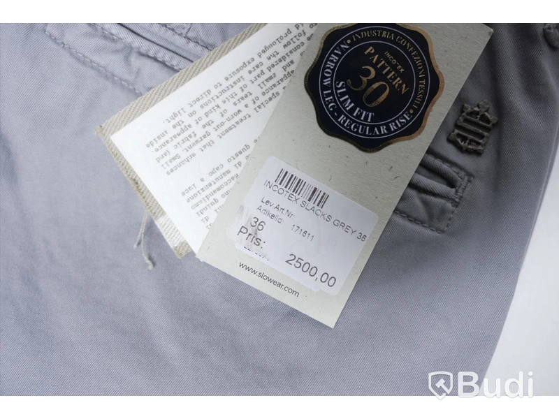 Byxor - Incotex Slacks Grey Slim Fit (W36). Nypris 2500kr
