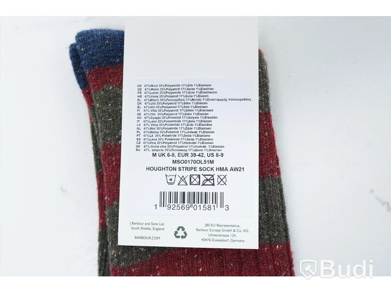 4st par Ullstrumpor - Barbour Houghton stripe (storlek 39-42)