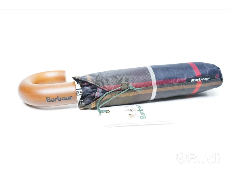 Handskar och paraply - Barbour Banff Quilted Gloves (storlek L) , Barbour Tartan Mini Umbrella
