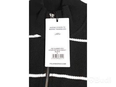 Tröja - POLAR Stripe zip Neck sweat, Svart (Storlek S) Ca Nypris 1200 kr