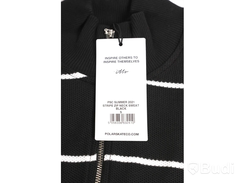 Tröja - POLAR Stripe zip Neck sweat, Svart (Storlek S) Ca Nypris 1200 kr