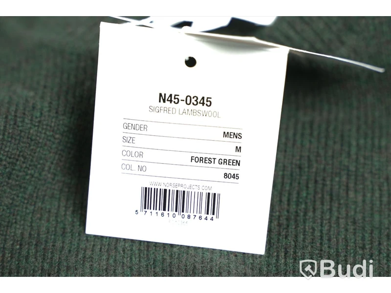 Tröja - NORSE PROJECTS Sigfred Lambswool, Forest Green (Storlek M) Ca Nypris 1500 kr