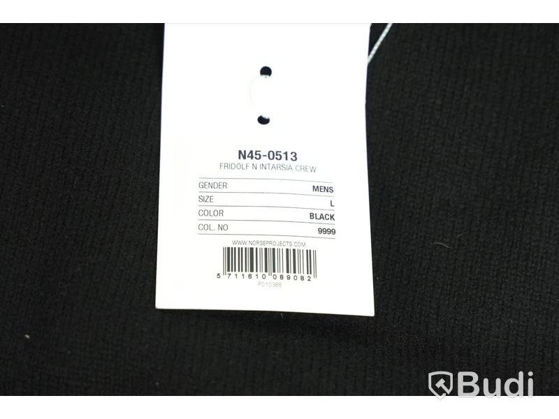 Tröja - NORSE PROJECTS Fridolf N Intarsia Crew, Svart (Storlek L) Ca Nypris 1200 kr