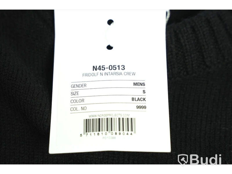 Tröja - NORSE PROJECTS Fridolf N Intarsia Crew, Svart (Storlek S) Ca Nypris 1200 kr