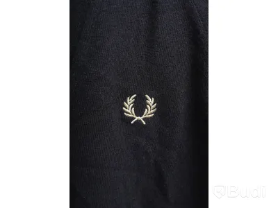 Cardigan - Fred Perry, Lamb wool, Svart (Storlek L)  Ca Nypris 2000 kr