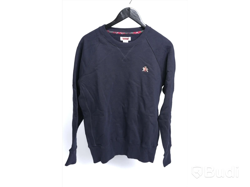 Tröja - BARACUTA, Crew Neck Logo, Night Blue (Storlek XL)