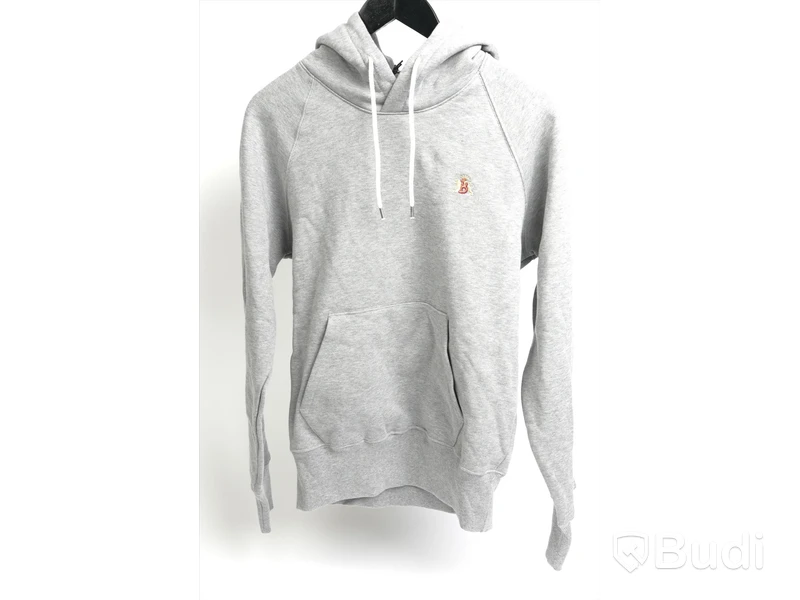 Hoodie - BARACUTA, Hoodie Logo Sweater, Grey Melange (Storlek S)
