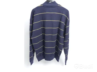 Tröja - POLAR, Stripe zip neck sweat, Navy (Strl XL)  ca Nypris: 1200 kr