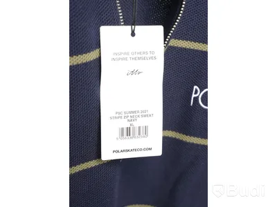 Tröja - POLAR, Stripe zip neck sweat, Navy (Strl XL)  ca Nypris: 1200 kr