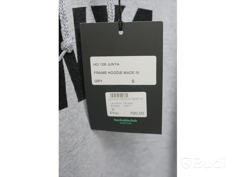 Hoodie - Backsideclub, Junya Hoodie, Grey (Strl S)  Nypris: 790 kr