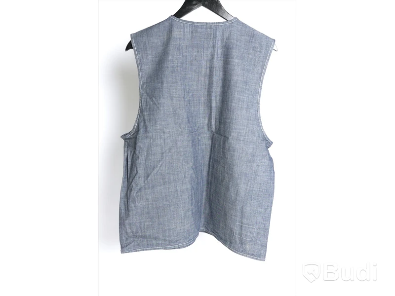 Väst - Universal Works. Zip waistcoat chambray (Strl XL) Nypris: 1100 kr