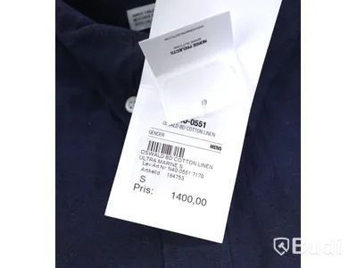 Skjorta - Norse Projects, Oswald BD Cotton Linnen, Ultra Marine (Strl S) Nypris: 1400 kr