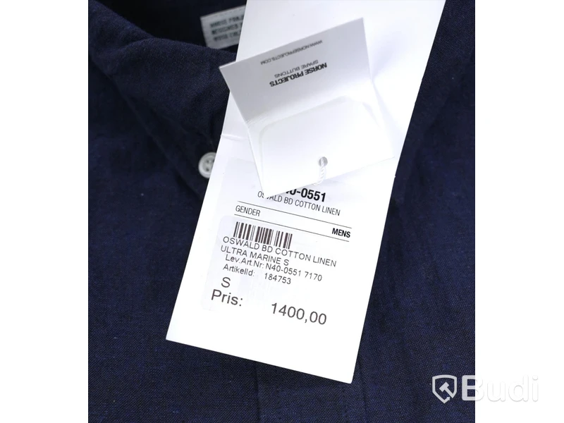 Skjorta - Norse Projects, Oswald BD Cotton Linnen, Ultra Marine (Strl S) Nypris: 1400 kr
