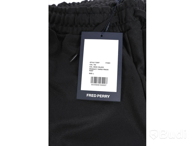 Byxor - Fred Perry, Taped Track Pants, Svart (Strl L) Ca Nypris: 900 kr
