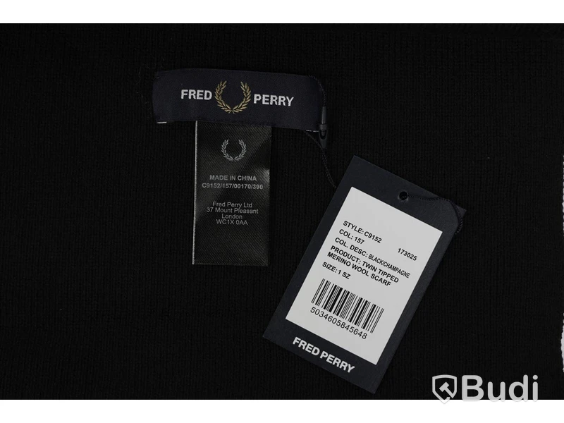 2st Halsdukar - Fred Perry, Twin Tipped Merino Wool Scarf