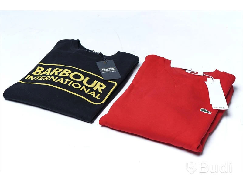 2 st långärmade tröjor/ Crew Neck Sweatshirt - Lacoste & Barbour (Storlek L). Nypris 2300kr.