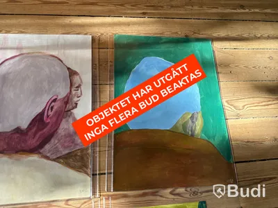 Parti med målade ark
