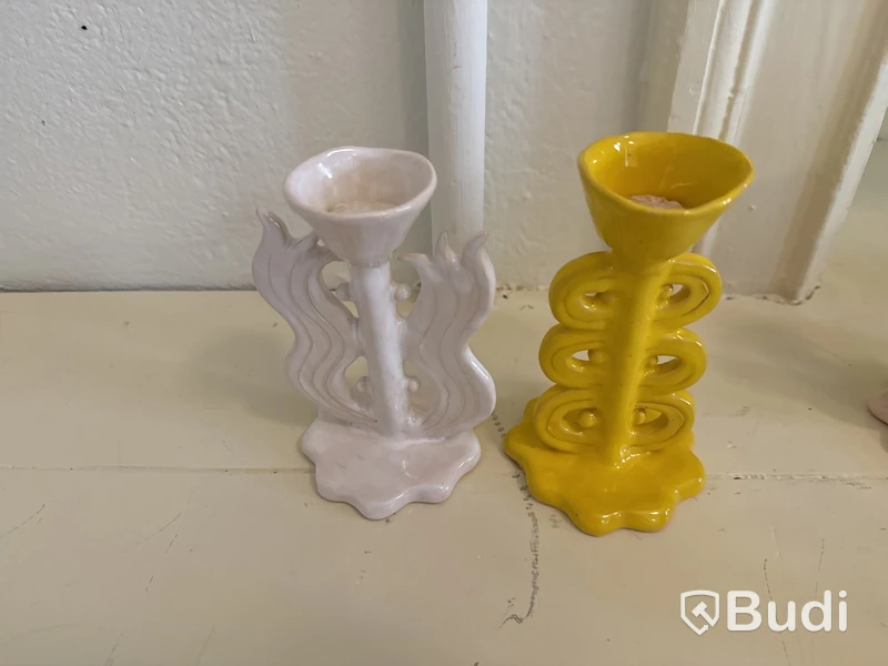 2 st. "Blomma" i keramik från Tenko