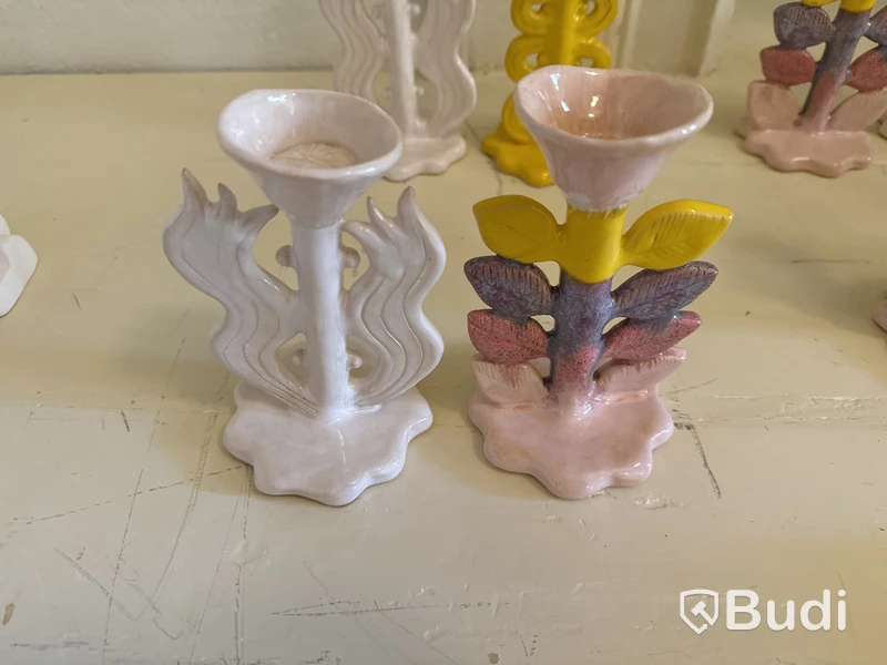 2 st. "Blomma" i keramik från Tenko