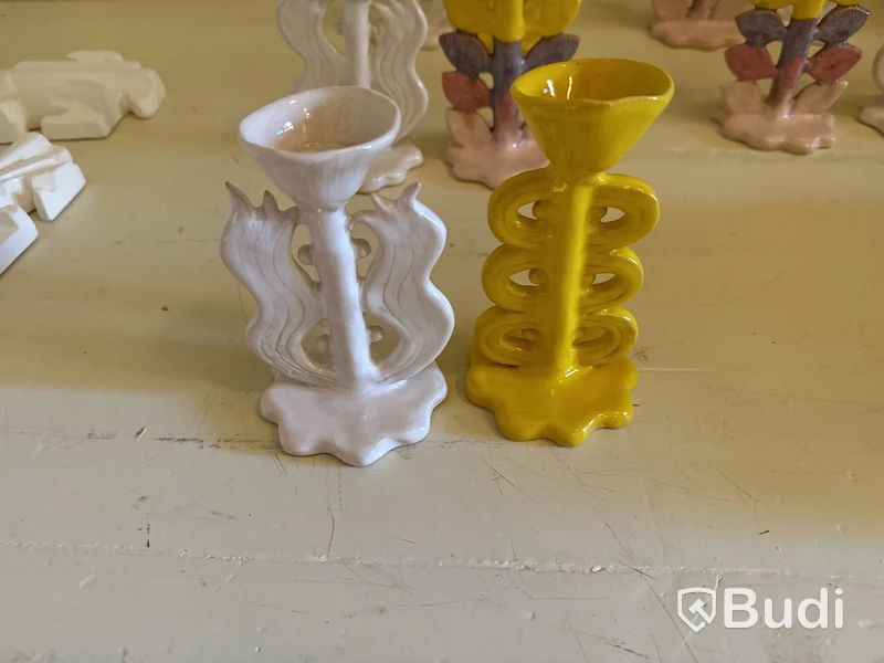2 st. "Blomma" i keramik från Tenko