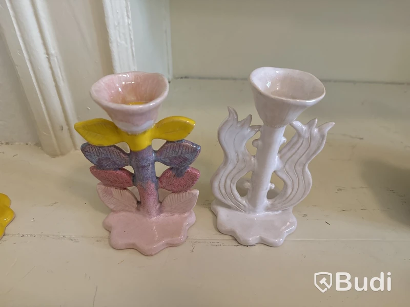 2 st. "Blomma" i keramik från Tenko