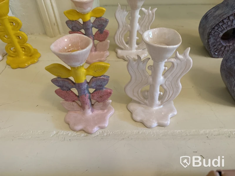 2 st. "Blomma" i keramik från Tenko