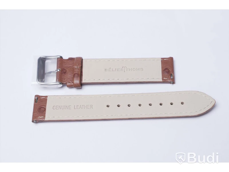 Armbandsur med armband i kalvskinn - BÉLIER THOMS ink armband av strutsskinn, Nypris: 3000 kr