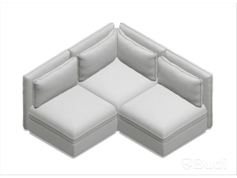 Soffa - Vallentuna, IKEA. 3-sits, modulsoffa med förvaring, marinblå. Nedmonterad.
