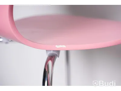 Barstolar - 2 st. rosa, trä och metall.