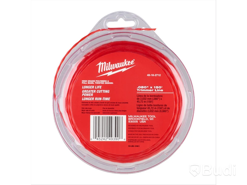 4st NY Trimmertråd, Milwaukee 2 mm x 45 m 49-16-2712, totalt ord pris ink moms ca: 1200 kr