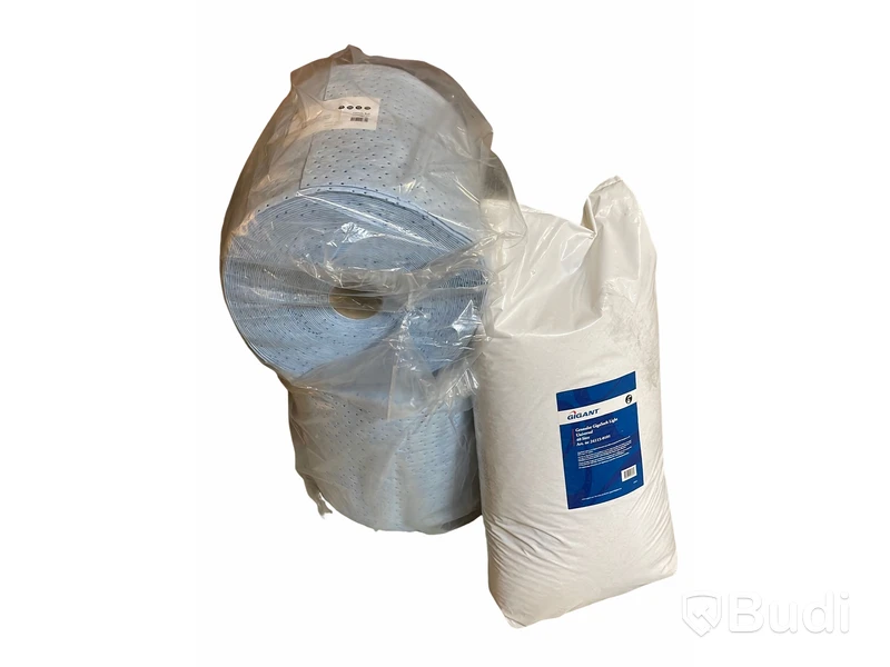 1st NY ABSORBTIONSGRANULAT GIGASORB LIGHT 40L + 2st NYA ABSORBERINGSDUK RULLE 40, totalt ord pris ink moms ca: 1500kr
